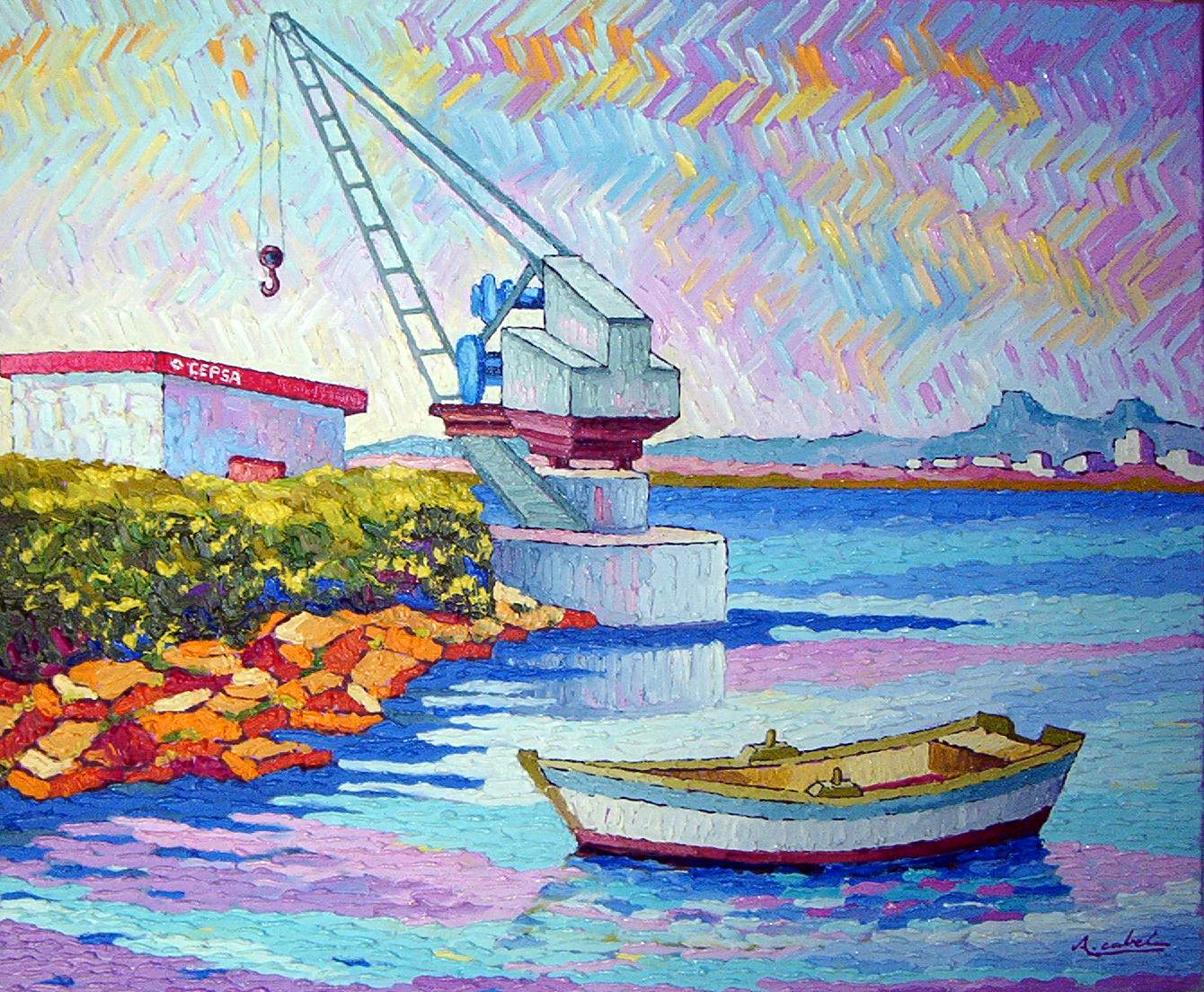 PINTURA   MUELLE PESQUERO